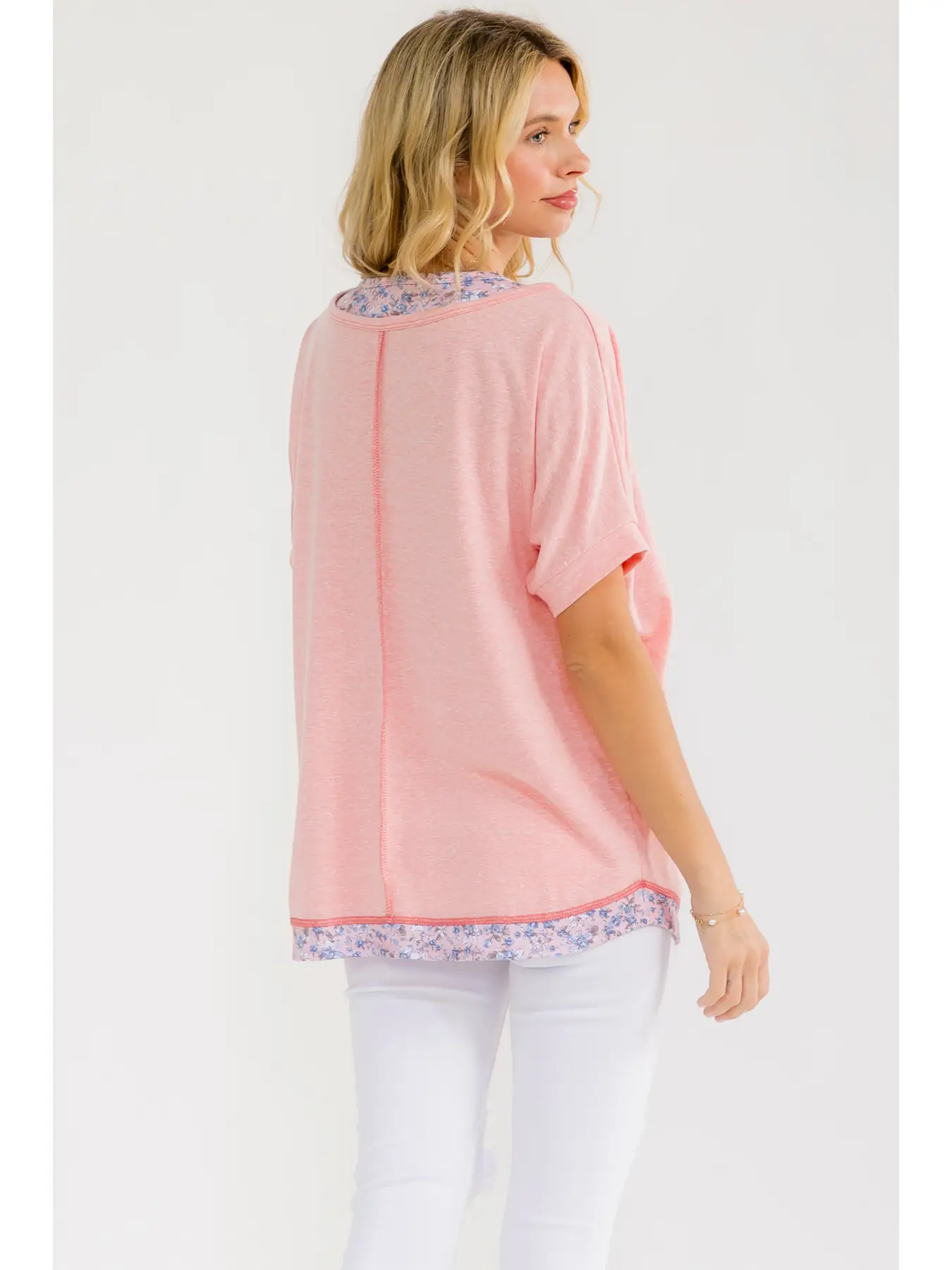 Floral Layered Henley Top