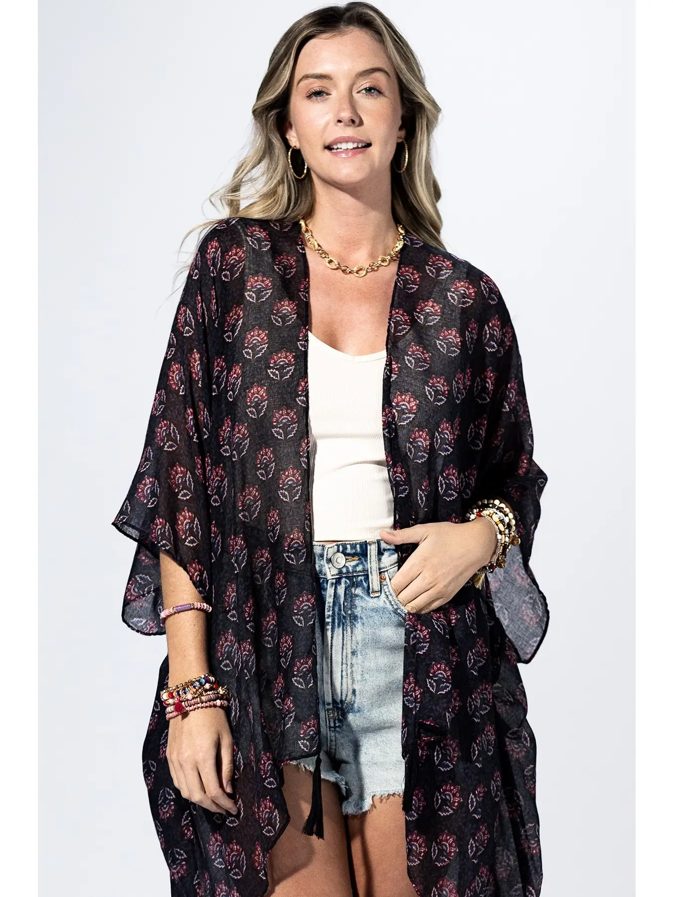 Midnight Medallion Tassel Kimono SALE!