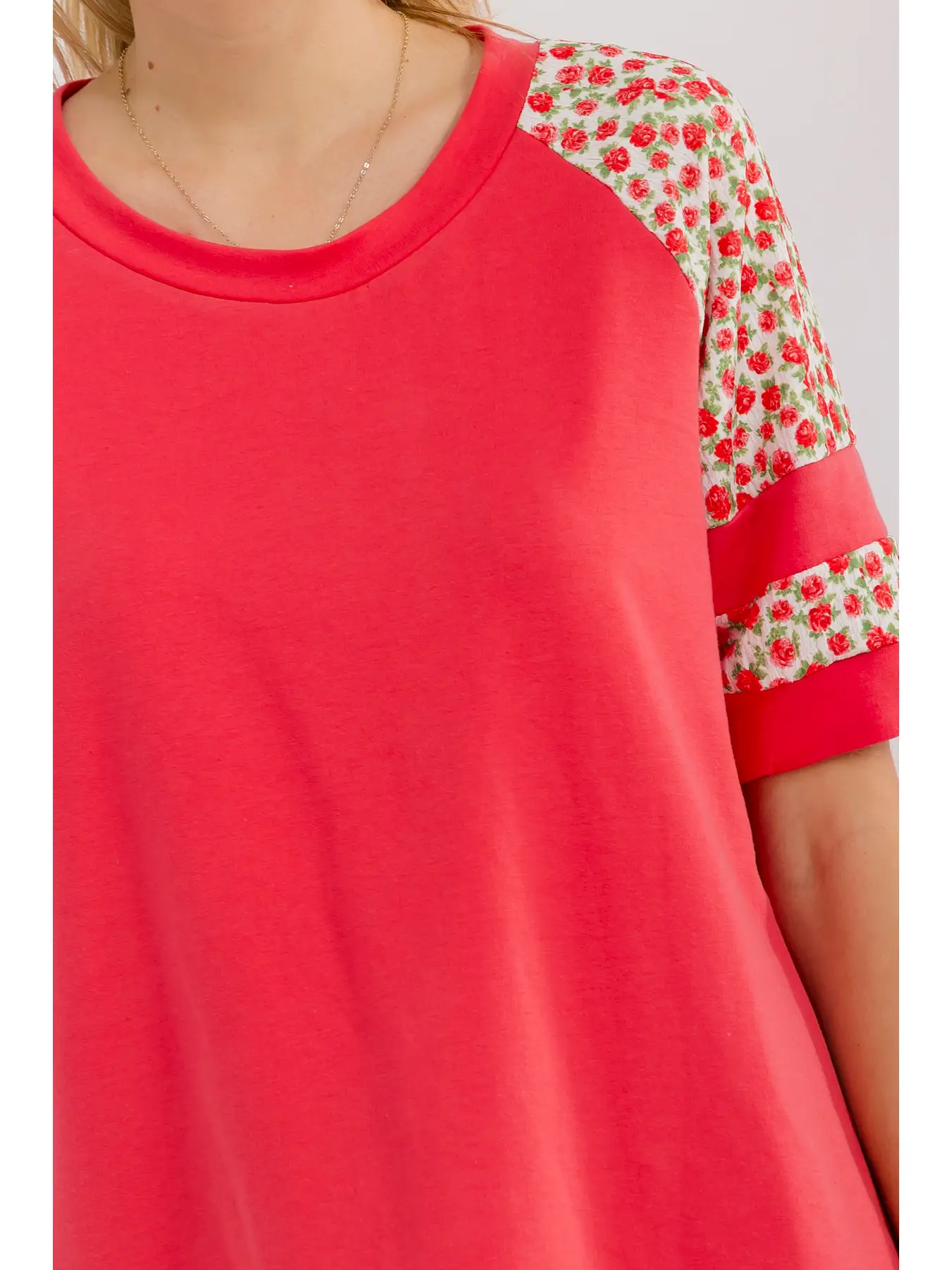Floral Raglan Sleeve Tee
