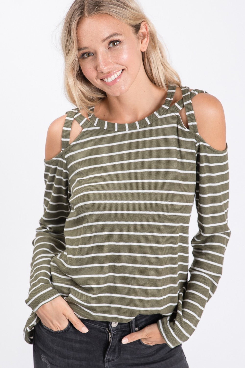 Hailey & Co Unique Criss Cross-cut  Top