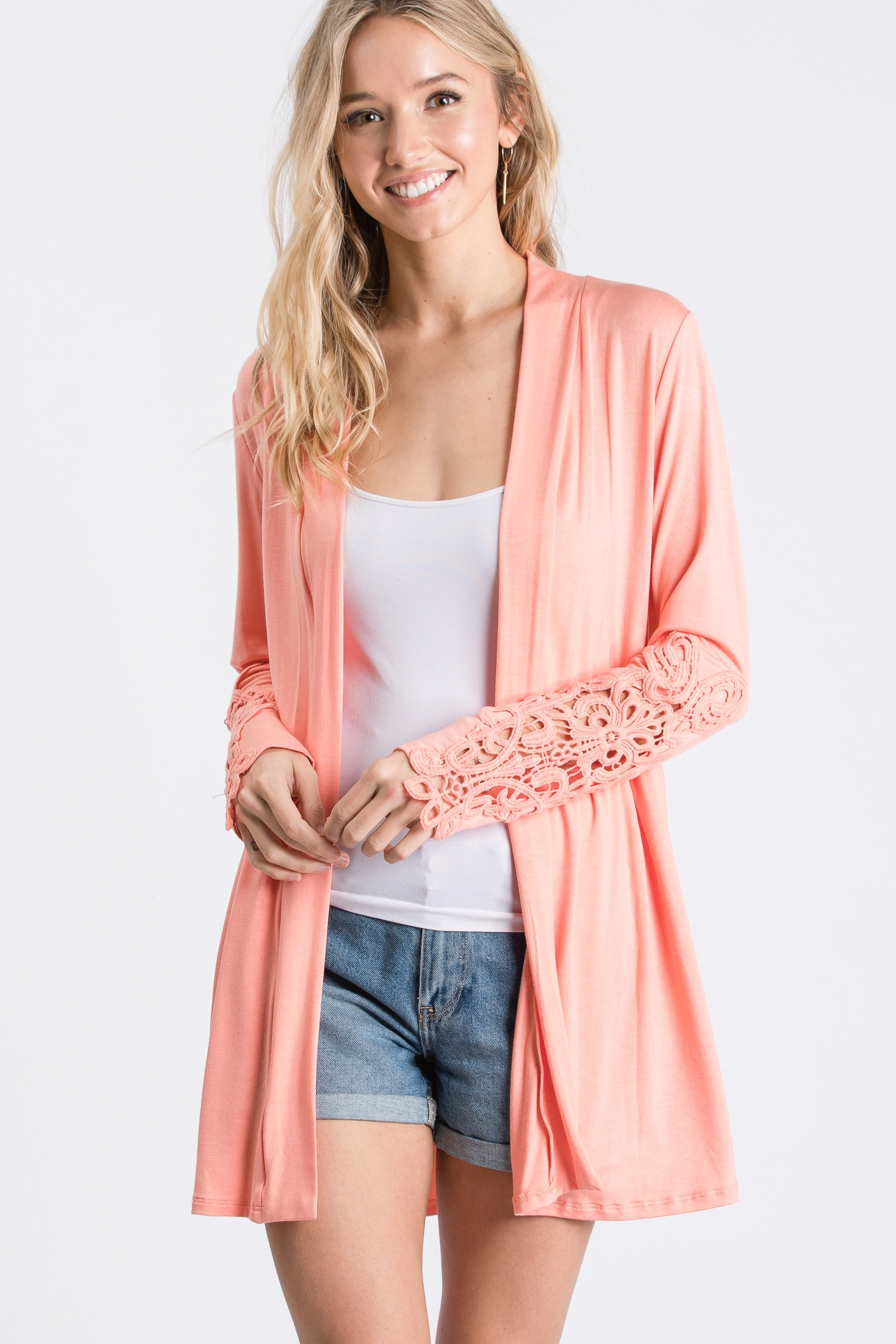 Hailey & Co Soft Knit Jersey Long Sleeve Cardigan