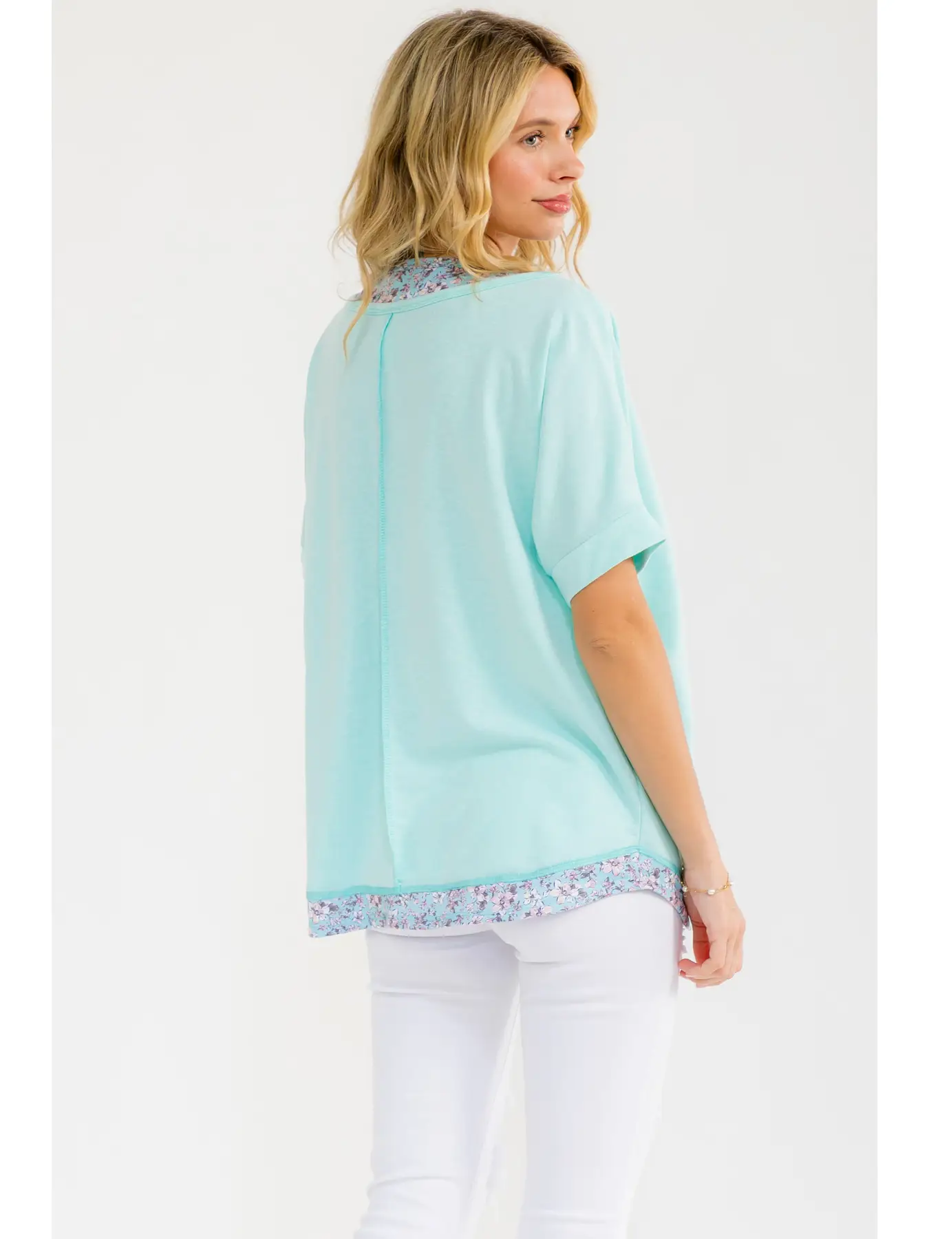 Floral Layered Henley Top