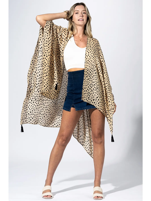 Cheetah Spirit Tassel Kimono SALE!
