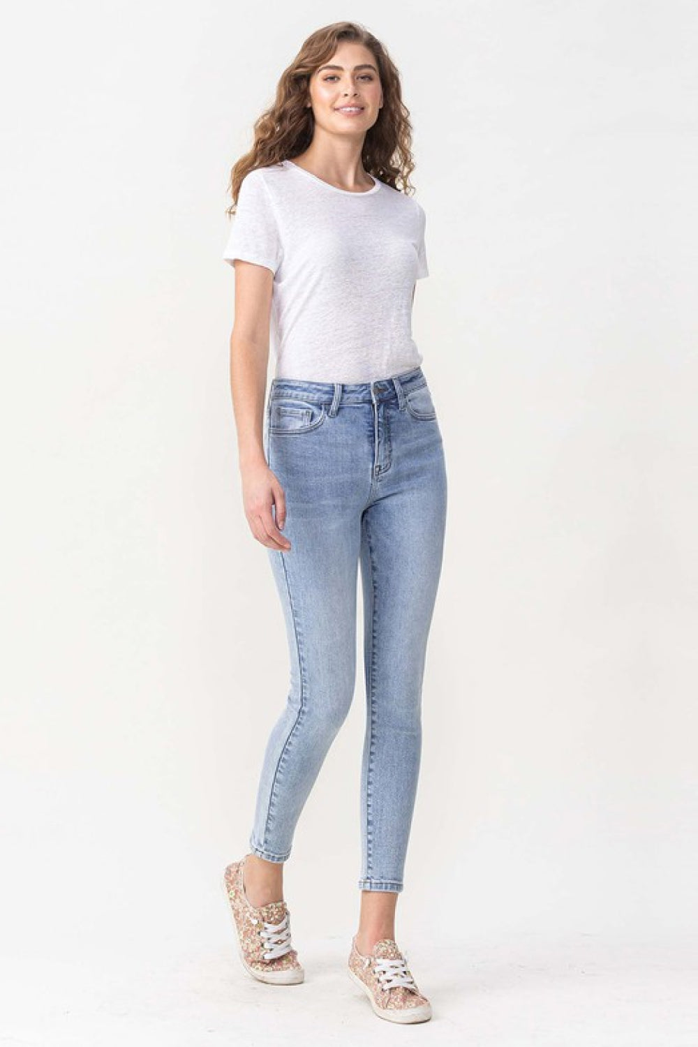 Lovervet Full Size Talia High Rise Crop Skinny Jeans J207